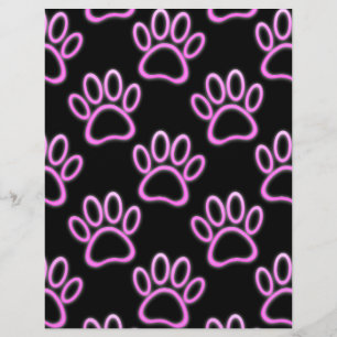 Impressão de Pata Neo-Cão Rosa
