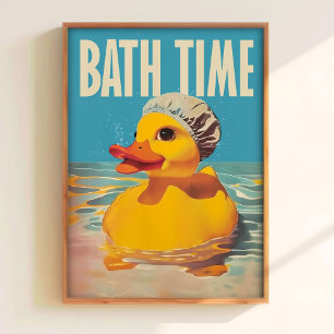 Impressão de Pato de Borracha na Hora do Banho –