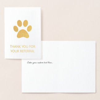 Impressão de Paw Obrigado pelo Cartão de Folha de