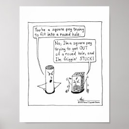 IMPRESSÃO de Peg ao quadrado INFJ