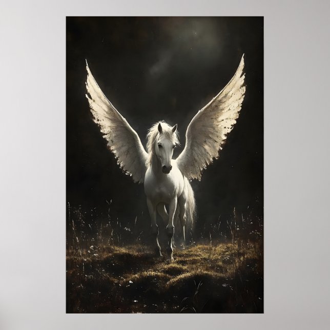 Impressão de pegasus branco, impressões de academi (Frente)
