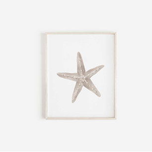 Impressão de peixe-estrela desenhado à mão