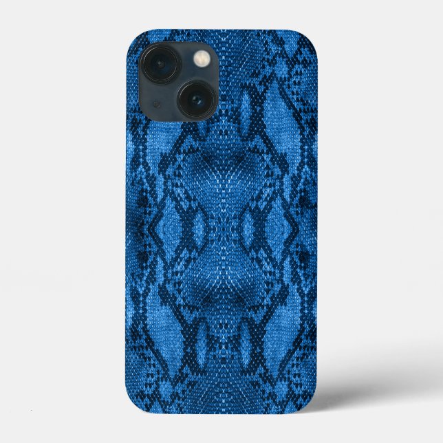 Impressão de Pele de Cobra Azul (Verso)