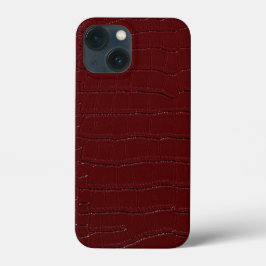 Impressão de Pele de Crocodilo Vermelho Vernizada