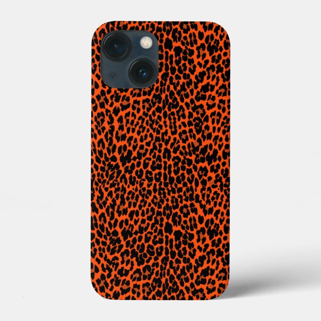Impressão de Pele de Leopardo Laranja (Verso)