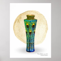 Impressão de Penas de Peacock, Papel Poster de Val