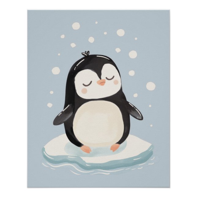 Impressão de Pengin Bonito, Arte de Muro de Enferm (Frente)