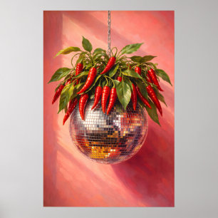 Impressão de Pimenta Disco, Arte de Parede de Cozi