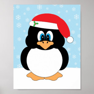 Impressão de Pinguim Natal