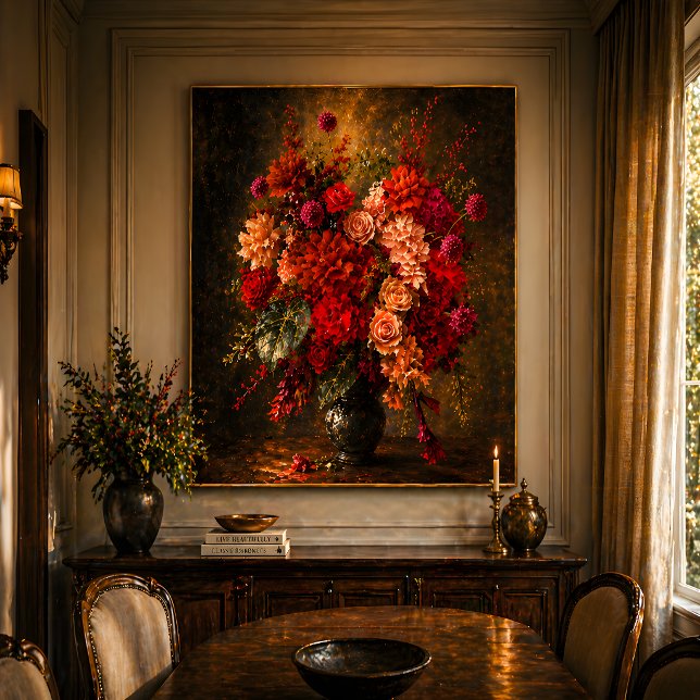 Impressão de pintura a óleo de vibrante bouquet fl (Criador carregado)