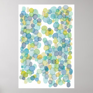 Impressão de pintura artística em aquarela do Ocea