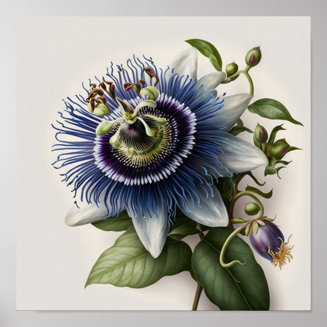 Impressão de pintura com ventilador azul (Frente)