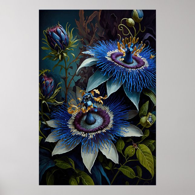 Impressão de pintura com ventilador azul (Frente)