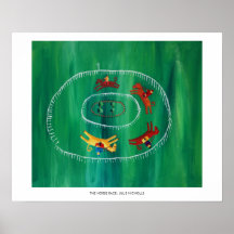 Impressão de Pintura Contemporânea Raça-Cavalo