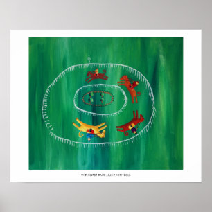 Impressão de Pintura Contemporânea Raça-Cavalo