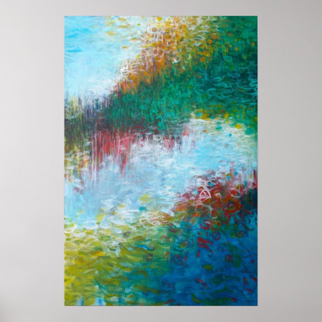 impressão de pintura de Abstrato de 16x24 Triptych (Frente)