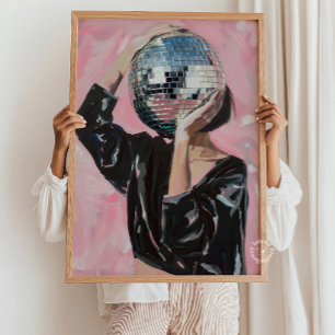 Impressão de Pintura de Garota Disco