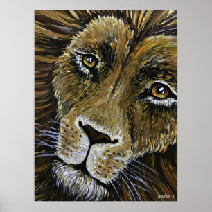 Impressão de pintura de leão