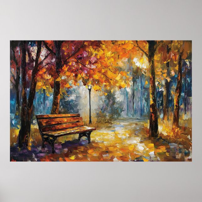 Impressão de Pintura de Óleo Texturizado com Brilh (Frente)