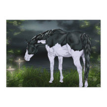 Impressão de pintura de pintura a cavalo preto e b