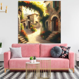Impressão de pintura na vila italiana, Arte na par
