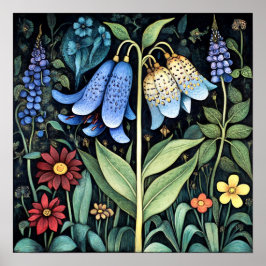 Impressão de Pintura Whimsical Bluebell