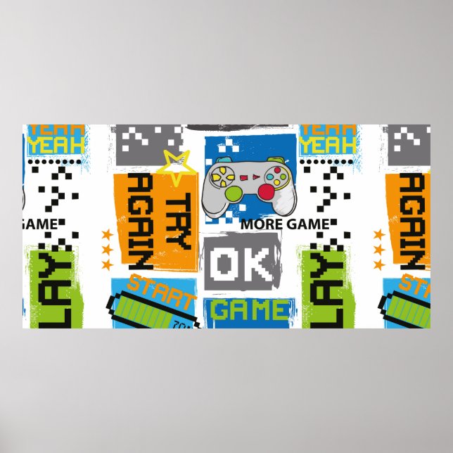 Impressão de pixel do jogo de tipografia. Ilustraç (Frente)