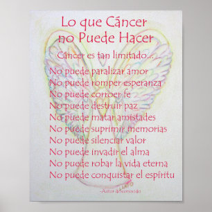 Impressão de poema do Cancer Puede Hacer