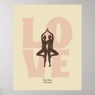 Impressão de Pose de Yoga para Casais | Arte de Pa