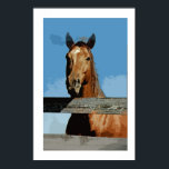 Impressão de Poster<br><div class="desc">Retrato de Cavalo - Rosto/Cabeça de Cavalo - Olho de Cavalo - Animal Digital / Arte de Cavalo - Trabalho de arte de Aquarela Digital de Cavalo</div>
