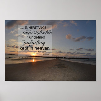 Impressão de Poster 1 Pedro 1:4 | Herança Eterna