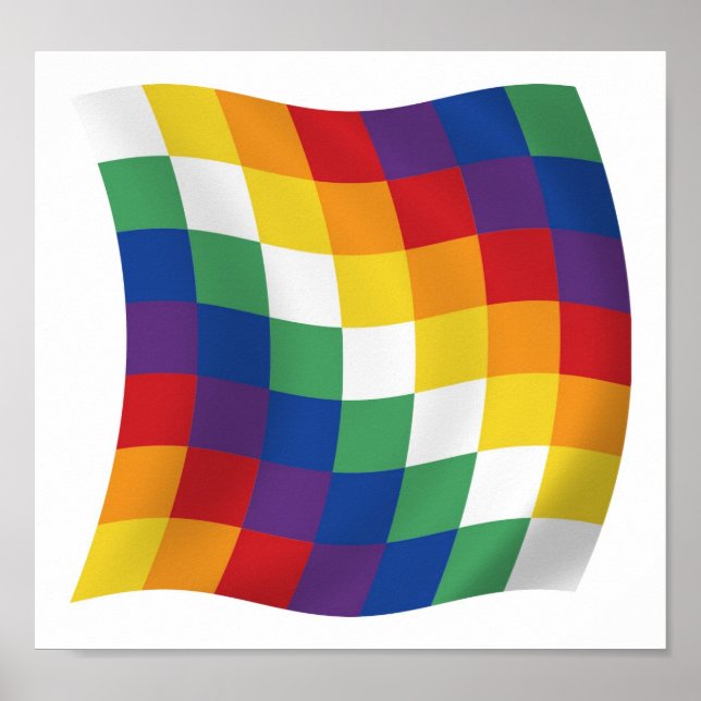 Impressão de Poster da Bandeira Aymara (Frente)