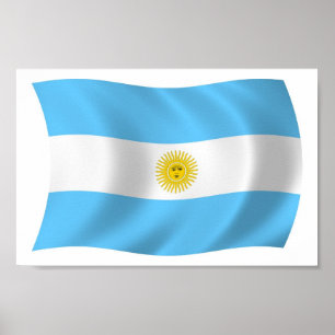 Impressão de Poster da Bandeira da Argentina
