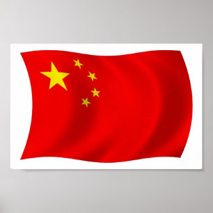 Impressão de Poster da Bandeira da China