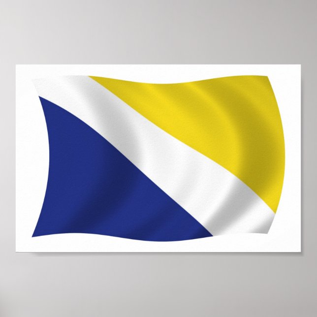 Impressão de Poster da Bandeira da Geórgia (Frente)
