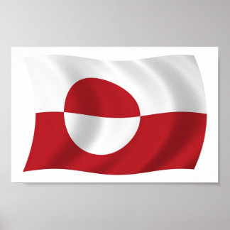Impressão de Poster da Bandeira da Gronelândia