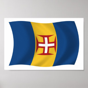 Impressão de Poster da Bandeira da Madeira