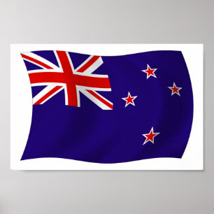 Impressão de Poster da Bandeira da Nova Zelândia