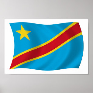 Impressão de Poster da Bandeira da República Democ