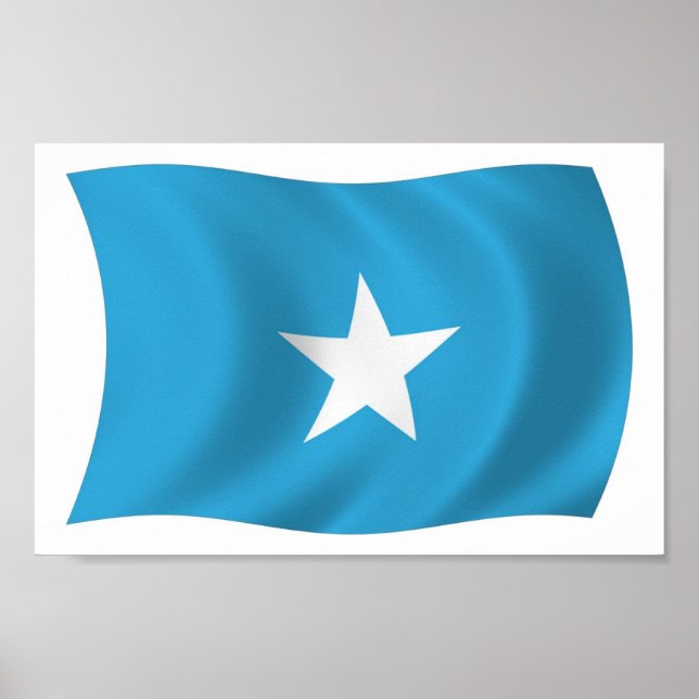 Impressão de Poster da Bandeira da Somália (Frente)