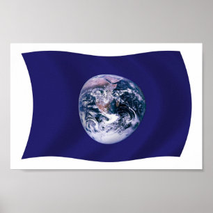 Impressão de Poster da Bandeira da Terra