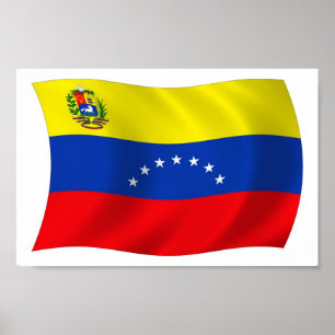 Impressão de Poster da Bandeira da Venezuela