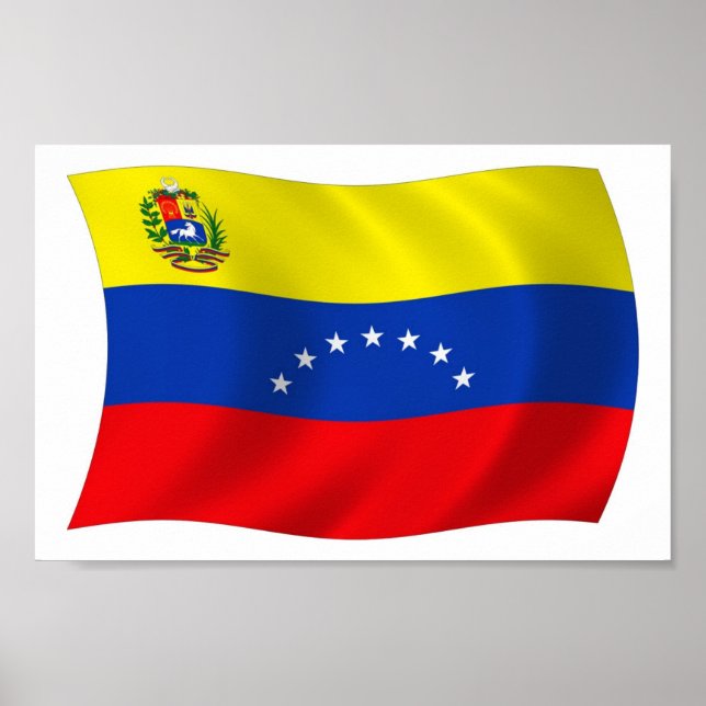Impressão de Poster da Bandeira da Venezuela (Frente)