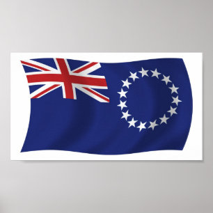 Impressão de Poster da Bandeira das Ilhas Cook