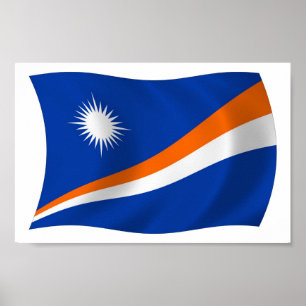 Impressão de Poster da Bandeira das Ilhas Marshall