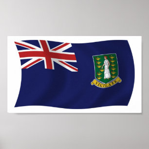 Impressão de Poster da Bandeira das Ilhas Virgens 