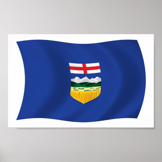 Impressão de Poster da Bandeira de Alberta (Frente)