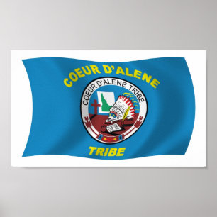 Impressão de Poster da Bandeira de Coeur d'Alene