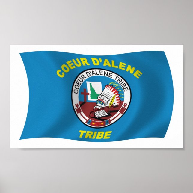 Impressão de Poster da Bandeira de Coeur d'Alene (Frente)