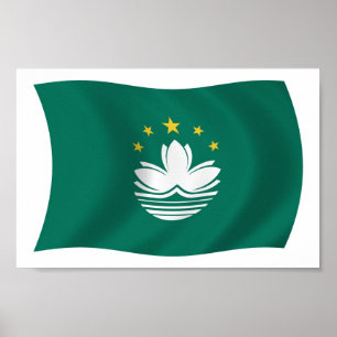 Impressão de Poster da Bandeira de Macau
